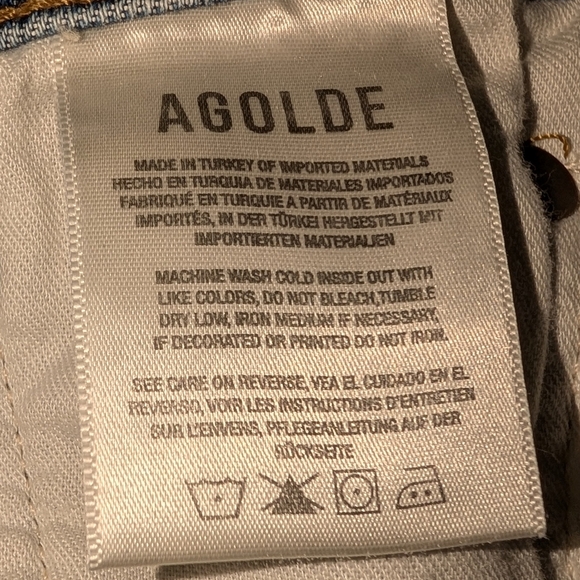 Agolde Los Angeles Light Blue Jeans Sz 28 - Picture 7 of 16